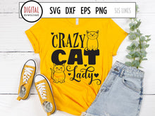 Load image into Gallery viewer, Crazy Cat Lady SVG, Cat Lover Cut File