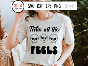 Cute Goth SVG Bundle | Creepy Girl Cut File Designs by SLSLines
