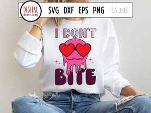 I Don't Bite Cut File, Groovy Hippie SVG