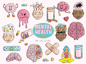 Mental Health Clipart - Limited Edition Stock Graphics