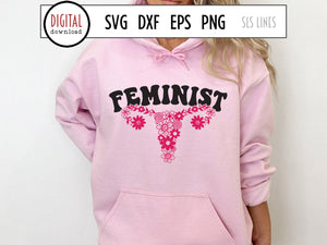 Feminist SVG, Retro Flower Ovaries Cut FileFeminist SVG, Retro Flower Ovaries Cut File, Feminism Design