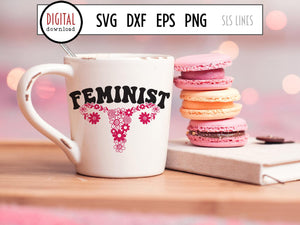 Feminist SVG, Retro Flower Ovaries Cut FileFeminist SVG, Retro Flower Ovaries Cut File, Feminism Design