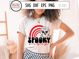 Melting Skull SVG, Retro Spooky Vibes Cut File by SLS Lines