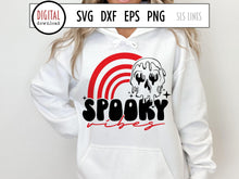 Load image into Gallery viewer, Melting Skull SVG, Retro Spooky Vibes Cut File by SLS Lines