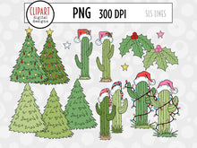 Load image into Gallery viewer, Western Christmas Clipart Bundle - Cowboy Santa PNG