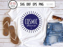 Load image into Gallery viewer, Cosmic Dreamer Sunshine Cut File with Galaxy &amp; Stars SVG by SLS Lines