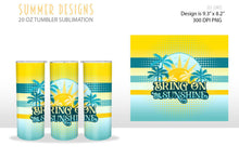 Load image into Gallery viewer, 20 oz Tumbler Sublimation - Retro Summer Beach &amp; Adventure PNG - SLSLines