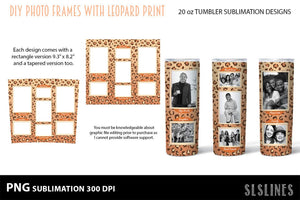 Skinny Tumbler Sublimation - Leopard Print DIY Photos