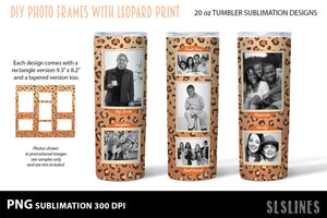 Skinny Tumbler Sublimation - Leopard Print DIY Photos