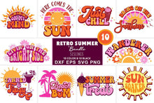 Load image into Gallery viewer, Retro Summer SVG Bundle | Summer Beach Cut File Designs - SLSLines