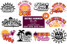 Load image into Gallery viewer, Retro Summer SVG Bundle | Summer Beach Cut File Designs - SLSLines