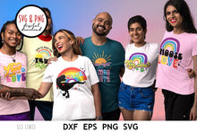 Load image into Gallery viewer, LGBTQ SVG Bundle | Pride Day Rainbow Cut File Designs by SLS Lines