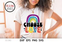 Load image into Gallery viewer, Choose Love LGBTQ SVG  | Pride Day Rainbow Cut File by SLS Lines
