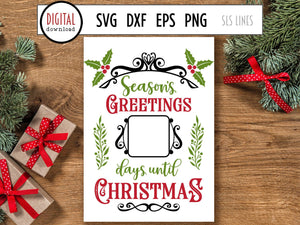 Christmas Countdown SVG - Days Until Christmas Cut File by SLS Lines