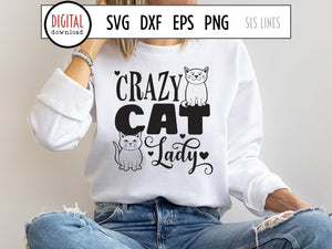 Crazy Cat Lady SVG, Cat Lover Cut File