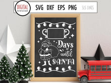 Load image into Gallery viewer, Christmas Countdown SVG - Days Until Santa Cut File by SLS Lines