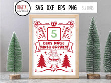 Load image into Gallery viewer, Christmas Countdown Calendar SVG, Christmas Sign Cut File