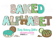 Load image into Gallery viewer, Bakery Alphabet Letters - Cookies &amp; Donuts Clipart