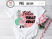 Load image into Gallery viewer, Feelin&#39; Holly Jolly PNG, Retro Desert Santa Sublimation