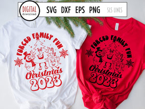Family Christmas SVG, Funny Family Holidays Cut File, Retro Christmas SVG by SLS Lines