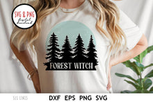 Load image into Gallery viewer, Forest Witch SVG - Evergreen Trees &amp; Nature Cut File by SLS Lines