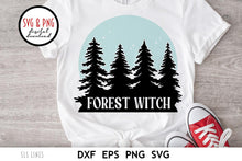 Load image into Gallery viewer, Forest Witch SVG - Evergreen Trees &amp; Nature Cut File by SLS Lines