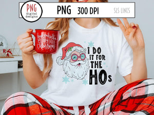 Retro Christmas Bundle, 10 Santa & Christmas PNG Designs, Western Satan, Christmas Florals