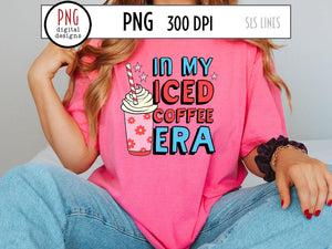 In My Iced Coffee Era PNG, Retro Latte Sublimation by SLS Lines