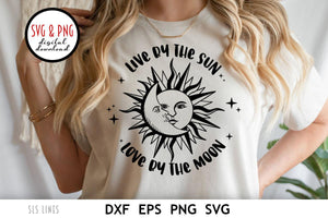 Celestial SVG - Live by the Sun Cut File by SLS Lines