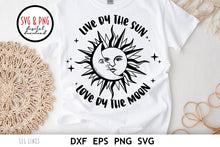Load image into Gallery viewer, Celestial SVG - Live by the Sun Cut File by SLS Lines