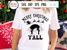 Load image into Gallery viewer, Merry Christmas Y&#39;all SVG, Desert Santa Cut File