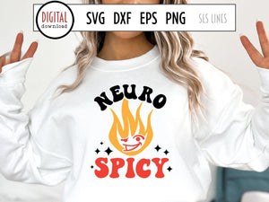 Neuro Spicy SVG  | Neurodiversity, Autism & ADHD Cut File by SLS Lines