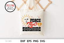 Load image into Gallery viewer, Hippie SVG - Peace Love &amp; Sunshine Vintage Cut File