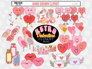 Valentine's Day Big Clipart Bundle with Cherubs & Hearts