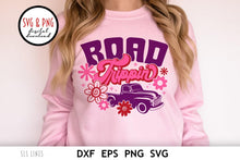 Load image into Gallery viewer, Road Trip SVG - Retro Road Trippin&#39; with Vintage Truck &amp; Flowers Cut File by SLS Lines