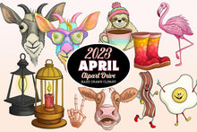 Load image into Gallery viewer, Clipart Drive April 2023: Illustrations &amp; Graphics for Creatives, SLSLines