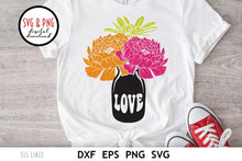 Load image into Gallery viewer, Peonies SVG,  Retro Love Cut File Design