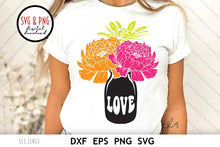 Load image into Gallery viewer, Peonies SVG,  Retro Love Cut File Design