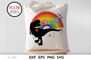 Say Gay LGBTQ SVG  | Pride Day Rainbow Cut File by SLS Lines