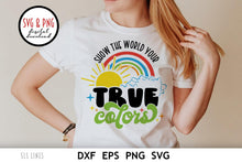 Load image into Gallery viewer, True Colors LGBTQ SVG  | Pride Day Rainbow Cut File by SLS Lines