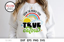 Load image into Gallery viewer, True Colors LGBTQ SVG  | Pride Day Rainbow Cut File by SLS Lines