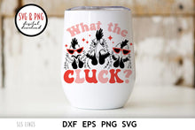Load image into Gallery viewer, What the Cluck SVG, Funny Chickens Cut File, Animal Puns SVG by SLS Lines