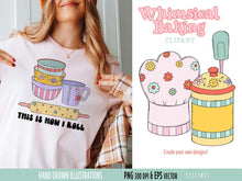 Load image into Gallery viewer, Whimsical Baking Clipart - Baking &amp; Cooking Graphics Set by SLS Lines