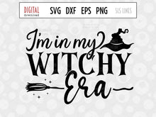 Load image into Gallery viewer, I&#39;m in My Witchy Era SVG, Vintage Witch Cut File, Halloween Design