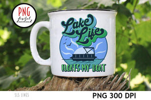 Boating & Lake Sublimation - Lake Life PNG Pontoon Boat