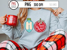 Load image into Gallery viewer, Ho Christmas Ornament Sublimation, Funny Retro Christmas PNG, Naughty Christmas