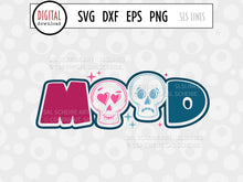 Load image into Gallery viewer, Mood SVG, Cute Retro Skull Cut File with Emotions by SLS Lines