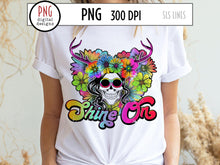 Load image into Gallery viewer, Skull &amp; Flowers Sublimation - Shine On PNG