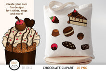 Load image into Gallery viewer, Chocolate &amp; Cakes Clipart - Food &amp; Drink PNGs