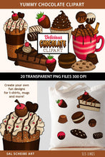 Load image into Gallery viewer, Chocolate &amp; Cakes Clipart - Food &amp; Drink PNGs